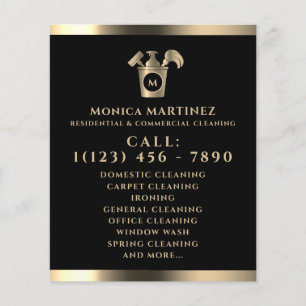 Goldenes Schwarz mit Logo Flyer