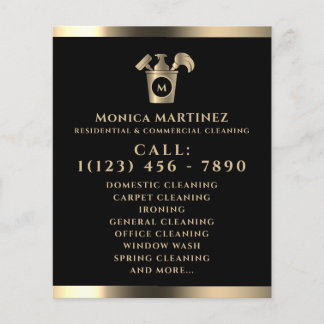 Goldenes Schwarz mit Logo Flyer