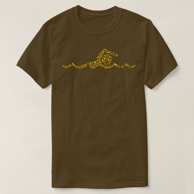 Goldenes Schwimmbad T-Shirt (Design vorne)