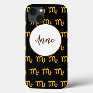 Goldenes Skorpio Astrologie Symbol Personalisiert Case-Mate iPhone Hülle