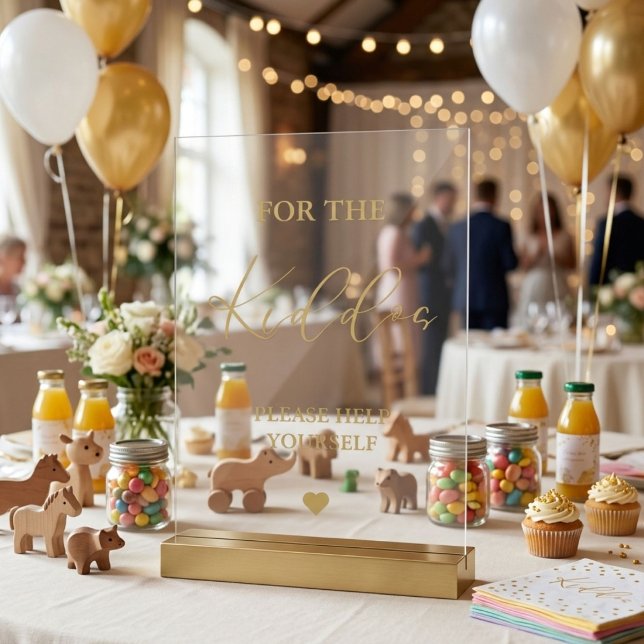 Goldenes Skript für die Gastgeschenke Hochzeiten d Acrylschild (Von Creator hochgeladen)