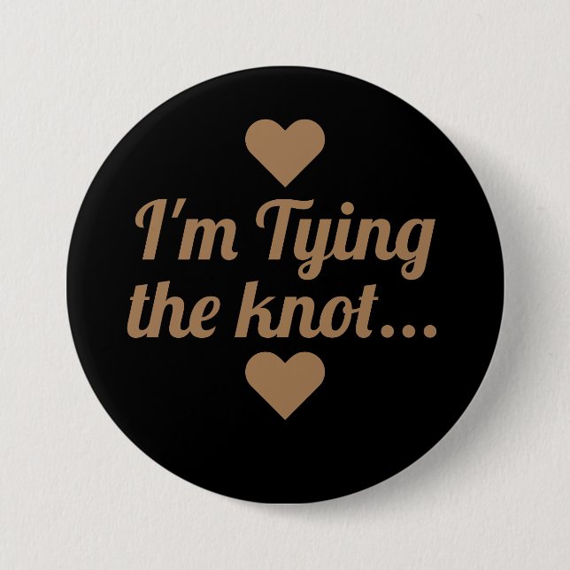 Goldenes Skript Ich binde den Knopf Button (Vorderseite)