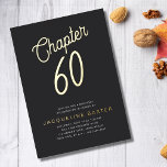 Goldenes Skript Kapitel 60 60. Geburtstagspartei Folieneinladung<br><div class="desc">Feiern Sie den Meilenstein, 60 mit Familie und Freunden zu werden! Unser Goldenes Drehbuch Hallo 60 60. Geburtstagsparty Foil Einladung aus Zazzle ist der perfekte Weg, um diesen besondere Anlass zu gedenken. Diese luxuriösen Einladungen verfügen über ein goldenes, schwarzes Schriftzeichen auf schwarzem Hintergrund, das Ihre Lieben beeindrucken und sie begeistern...</div>