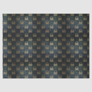 Goldenes Skull & Crossbones-Gewebepapier Seidenpapier
