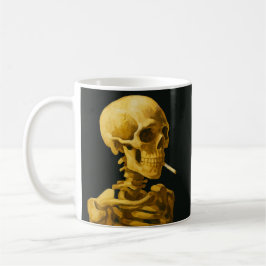 Goldenes Skull - Einzigartiges Van Gogh Inspiriert Kaffeetasse
