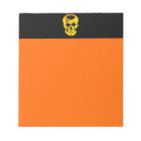 Goldenes Skull Notepad