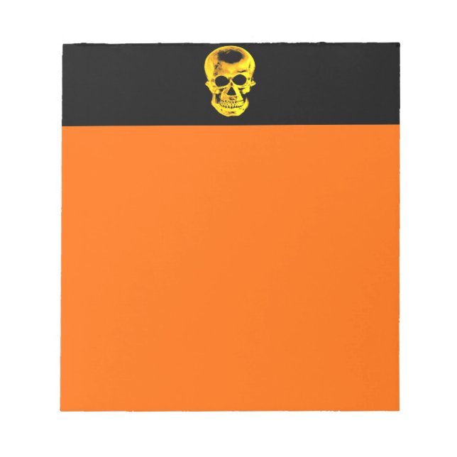 Goldenes Skull Notepad Notizblock (Vorderseite)