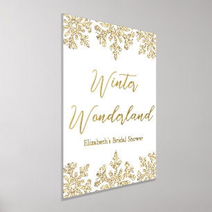 Goldenes Snowflake WinterBrautparty Foliendrucke