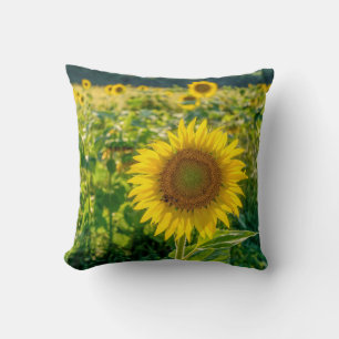 Goldenes Sonnenblumenfeld Kissen