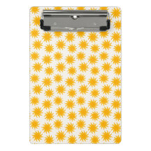 Goldenes Sonnenstrahl-Muster Mini-Clipboard