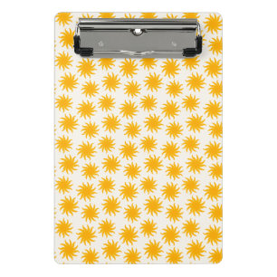 Goldenes Sonnenstrahl-Muster Mini-Clipboard Mini Klemmbrett