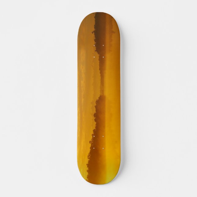 Goldenes Sonnenstrahl-Skateboarddeck Skateboard (Vorne)