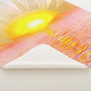 Goldenes Sonnenuntergang Mandala Sherpadecke