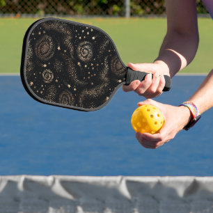 Goldenes Sternbild Galaxy Muster Pickleball Schläger