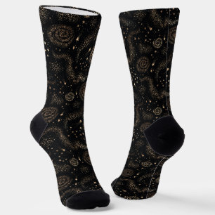 Goldenes Sternbild Galaxy Muster Socken