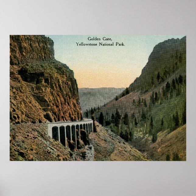Goldenes Tor, Yellowstone Nationalpark Poster (Vorne)