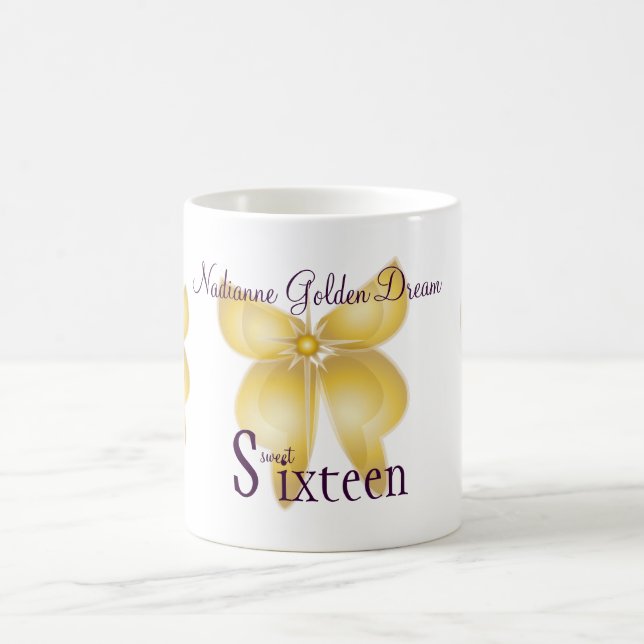 Goldenes Traum16. Geburtstag Mug-Cust. Tasse (Mittel)