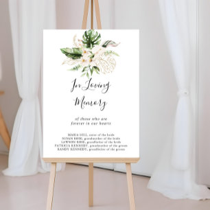 Goldenes tropisches Blattwerk Florales In-Liebende Poster