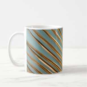 Goldenes tropisches Palmmuster Kaffeetasse