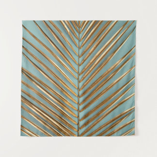 Goldenes tropisches Palmmuster Wandteppich