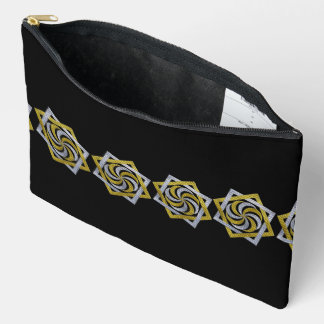 Goldenes und silbernes geometrisches Stern-Sticker Zubehörtasche