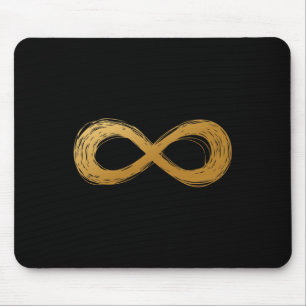 Goldenes Unendlichkeitssymbol für Neurodiversität Mousepad