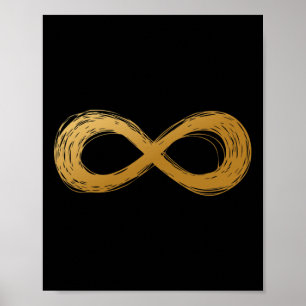 Goldenes Unendlichkeitssymbol für Neurodiversität Poster