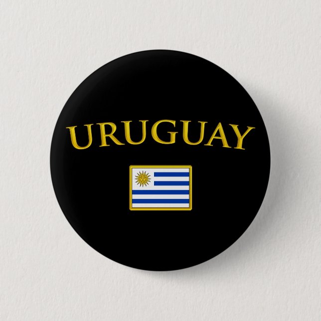 Goldenes Uruguay Button (Vorderseite)