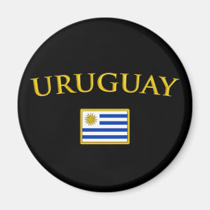 Goldenes Uruguay Magnet