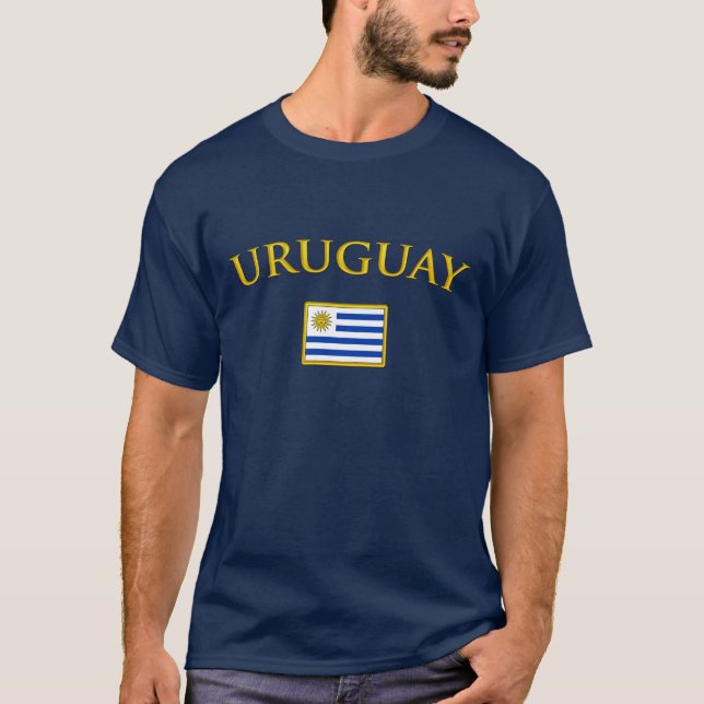 Goldenes Uruguay T-Shirt (Vorderseite)