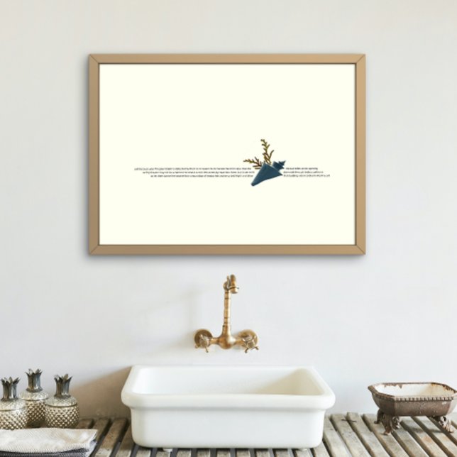 Goldenes Verhältnis ästhetische Wabi sabi Küstenwa Poster (Golden ratio aesthetic wabi sabi coastal wall art for bathroom decor)