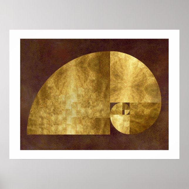 Goldenes Verhältnis, Fibonacci Spiral Poster (Vorne)