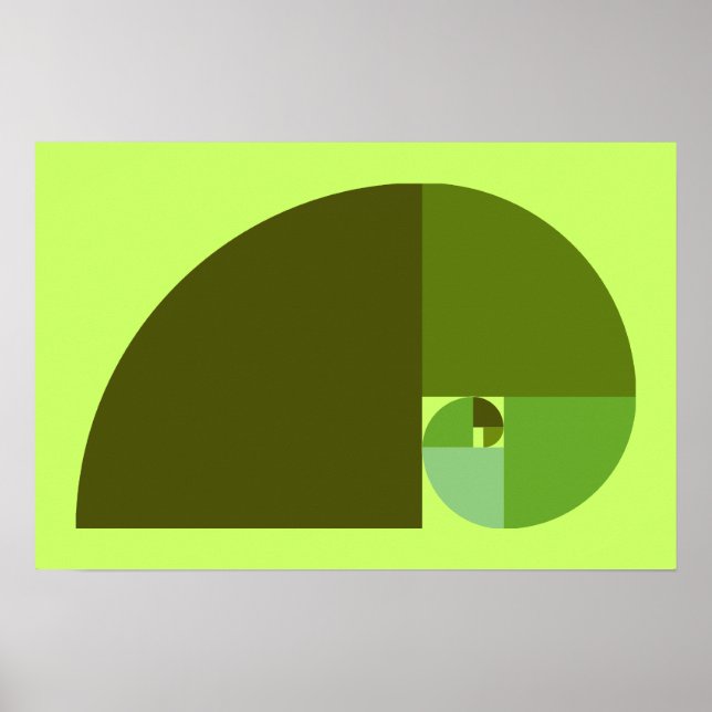 Goldenes Verhältnis, Fibonacci Spiral Poster (Vorne)