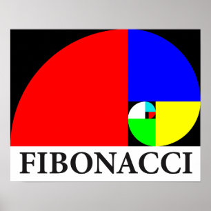 Goldenes Verhältnis, Fibonacci Spiral Poster