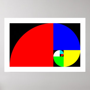 Goldenes Verhältnis, Fibonacci Spiral Poster