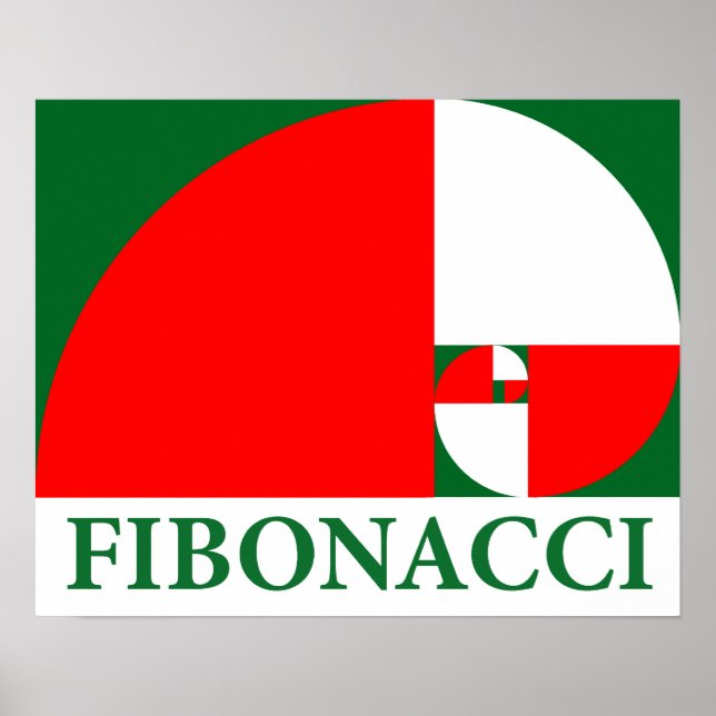 Goldenes Verhältnis, Fibonacci Spiral Poster (Vorne)