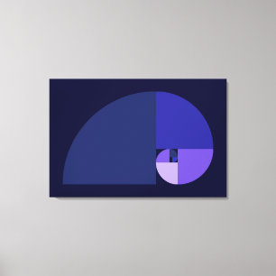 Goldenes Verhältnis, Fibonacci-Spirale Leinwanddruck