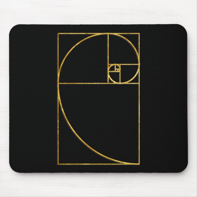 Goldenes Verhältnis-heilige Fibonacci-Spirale Mousepad (Vorne)