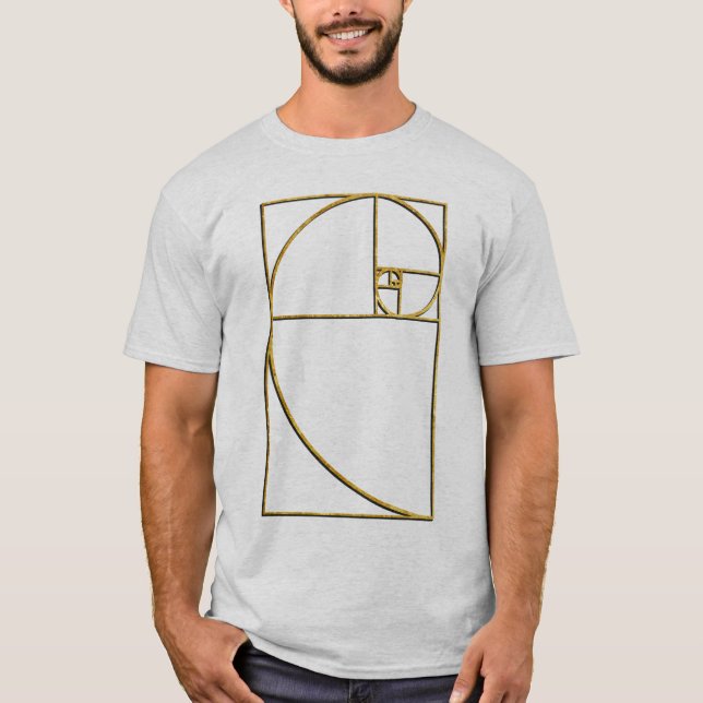 Goldenes Verhältnis-heilige Fibonacci-Spirale T-Shirt (Vorderseite)