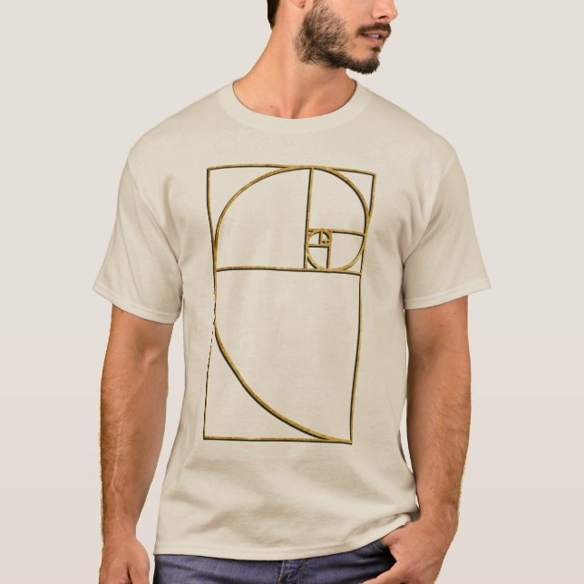 Goldenes Verhältnis-heilige Fibonacci-Spirale T-Shirt (Vorderseite)