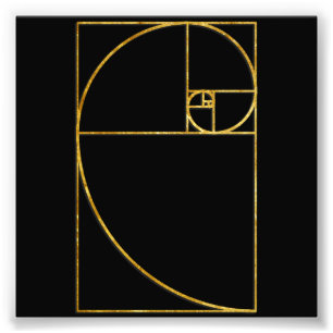 Goldenes Verhältnis Sacred Fibonacci Spiral Fotodruck