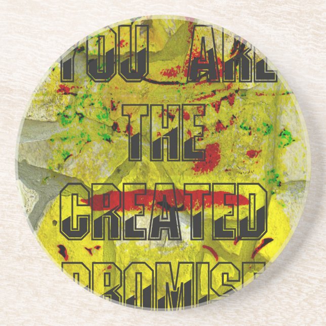 Goldenes Versprechen: Das goldene Drehbuch des Sch Sandstein Untersetzer (Vorne)