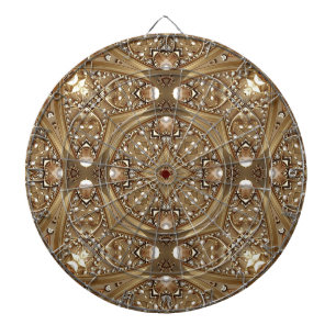 Goldenes Verzierte Dartscheibe