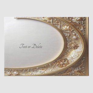 Goldenes verziertes Rahmen-Tissue-Papier Seidenpapier