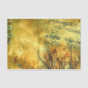 Goldenes Vintages Blatt-Tissue-Papier Seidenpapier