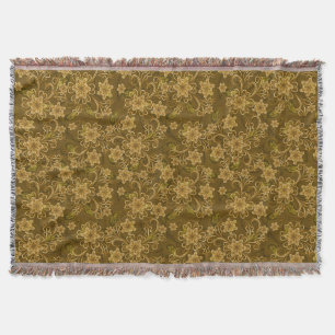 Goldenes Vintages Blumenmuster Decke