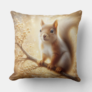 Goldenes Wald-Eichhörnchen-Wurfkissen Kissen
