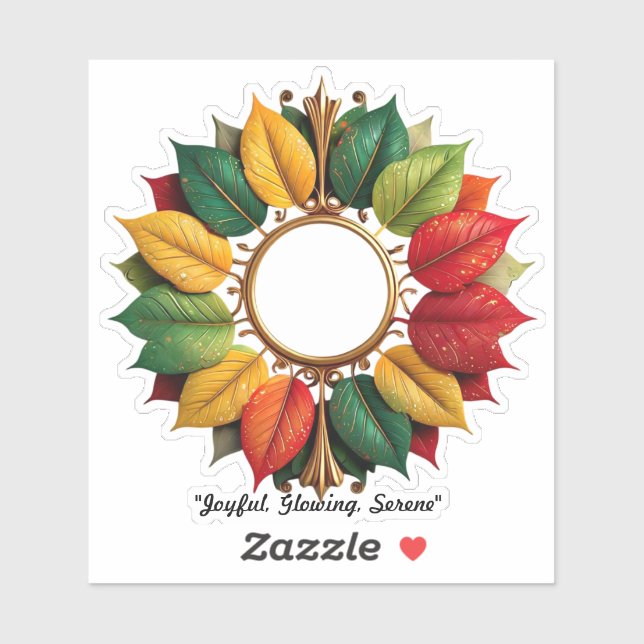 "Goldenes Weihnachtsambiente" Aufkleber (Blatt)