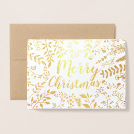 Goldenes Weihnachtsfest Circle Foto Folienkarte