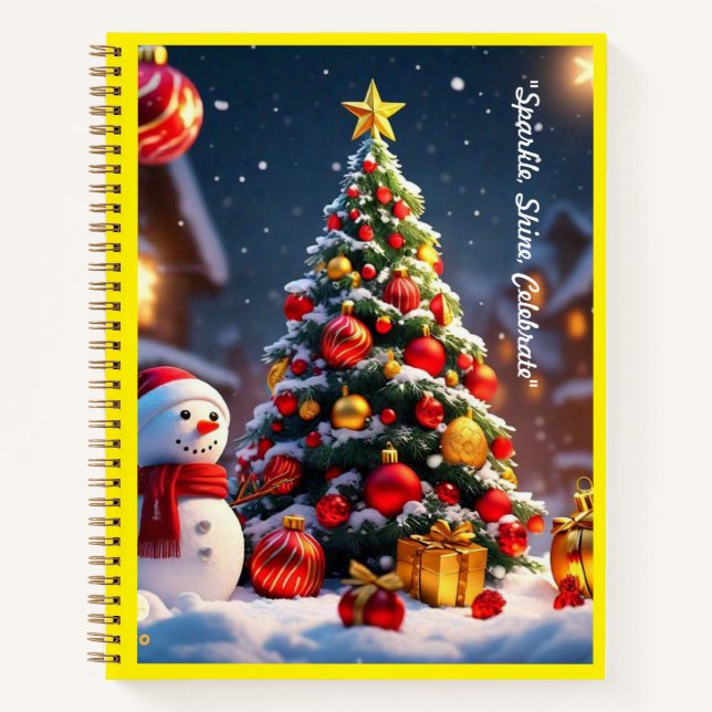 "Goldenes Weihnachtslied" Notizbuch (Vorderseite)